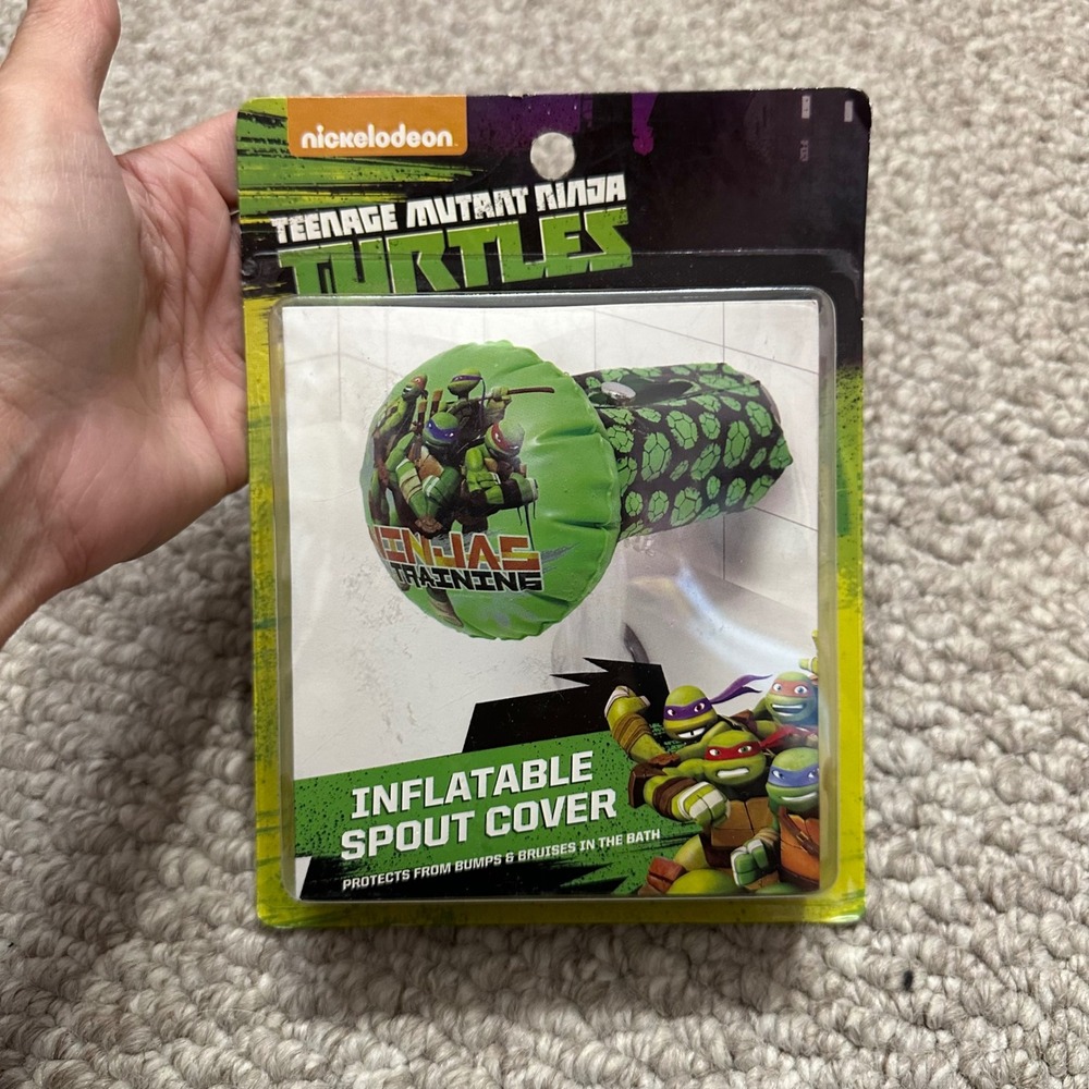 Nickelodeon TMNT Teenage Mutant Ninja Turtles Inflatable Bath‎ Spout Cover Green